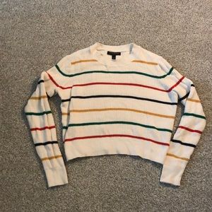 Banana Republic XS crew neck striped 100 percent cotton sweater